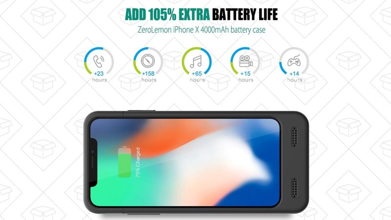 Funda con batería ZeroLemon para el iPhone X, $30 con el código